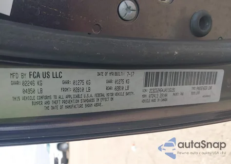 2018 Dodge Challenger Sxt z USA, uszkodzony, nr VIN 2C3CDZAG4JH116191